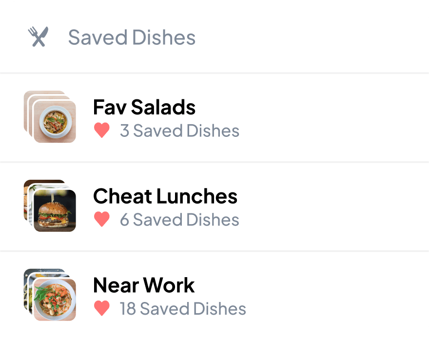 Saved Dishes Demo